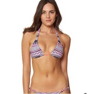 Red Carter Coral Reef Bikini Top size M